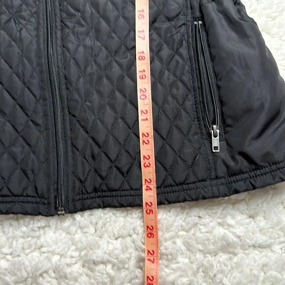 Relativity Lightweight Quilted Puffer Vest Zip Up Adjustable Zipper Pocket